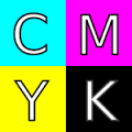 See CMYK or cyan, magenta, yellow, and key (black) color schemes
