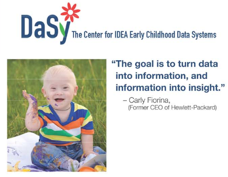 DaSy logo, quote: The goal is to turn data into information, and information into insights."