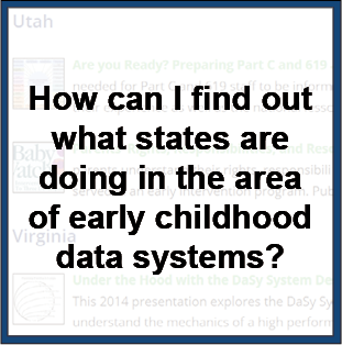 How can I find out what states are doing in the area of early childhood data systems?