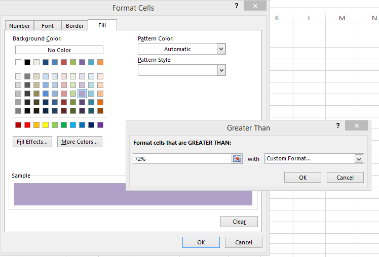 Example of Cell Rules and Top/Bottom Rules.