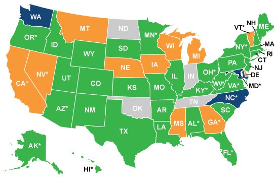 clickable USA map