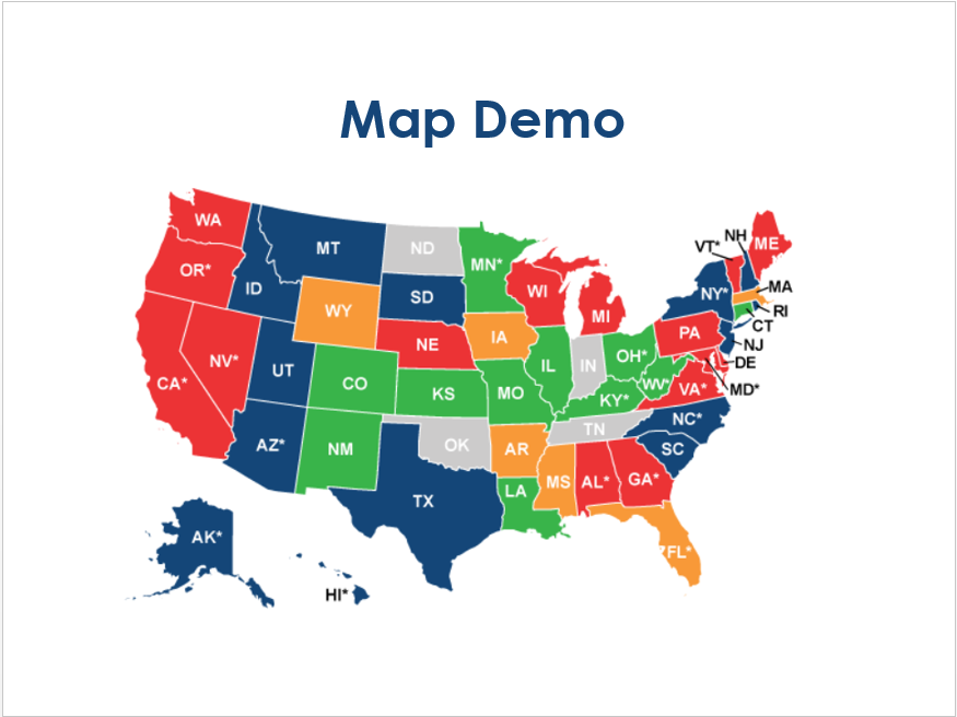 Screen shot: Map Demo slide