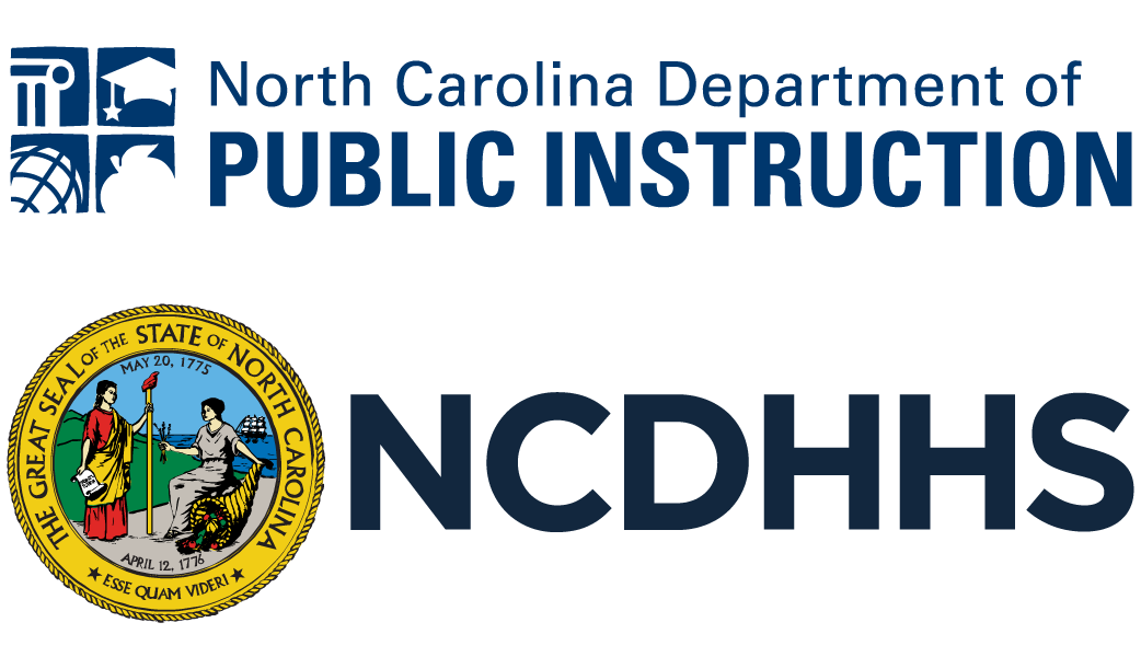 Logos for NCDPI and NCDHHS