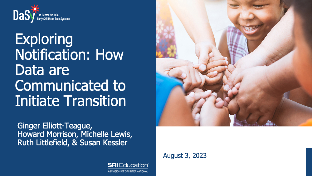 Exploring Notification: How Data are Communicated to Initiate Transition Webinar Cover